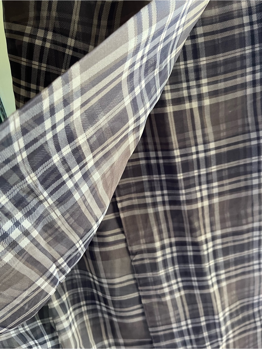 Vintage Brunello Cucinelli A -Line Midi Skirt in Black, Brown & white plaid - Picture 5 of 7
